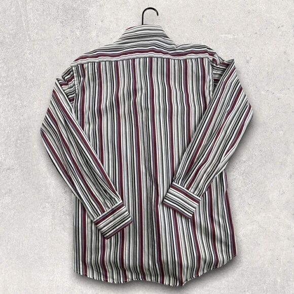 Etro Milano Button-Up Shirt Mens Size 42 (Medium) Multicolor Striped Italy - Picture 7 of 10